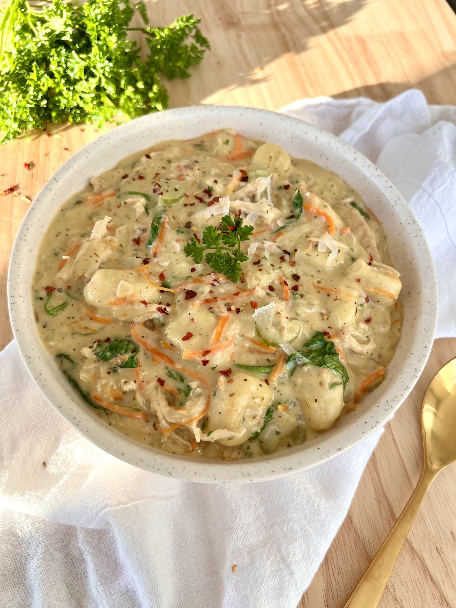 Olive Garden Copycat Chicken Gnocchi Soup - Kenna's Cooks