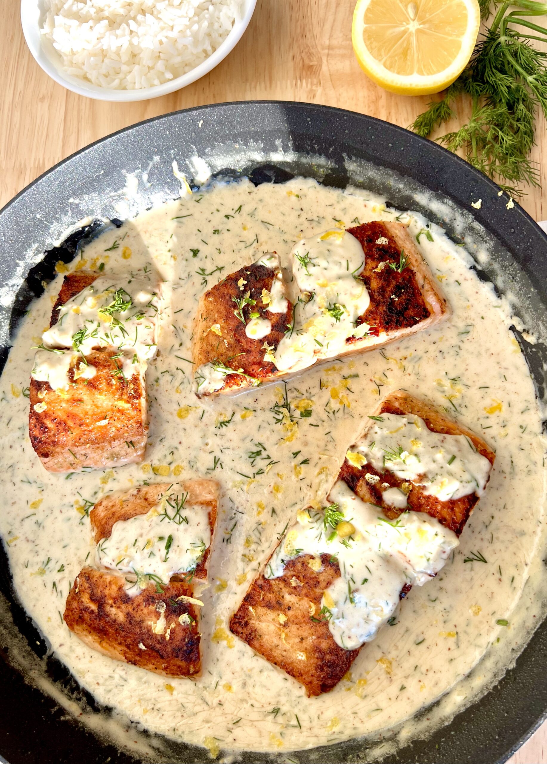 Creamy Lemon Dill Salmon - Kenna's Cooks