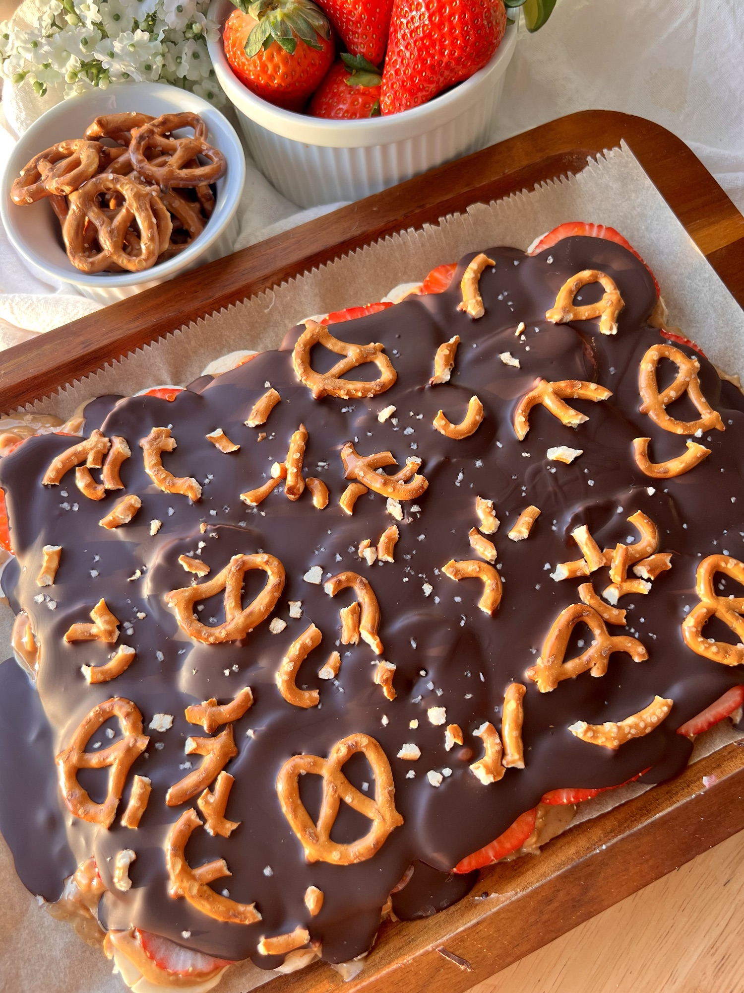 Strawberry Banana Chocolate Bark 