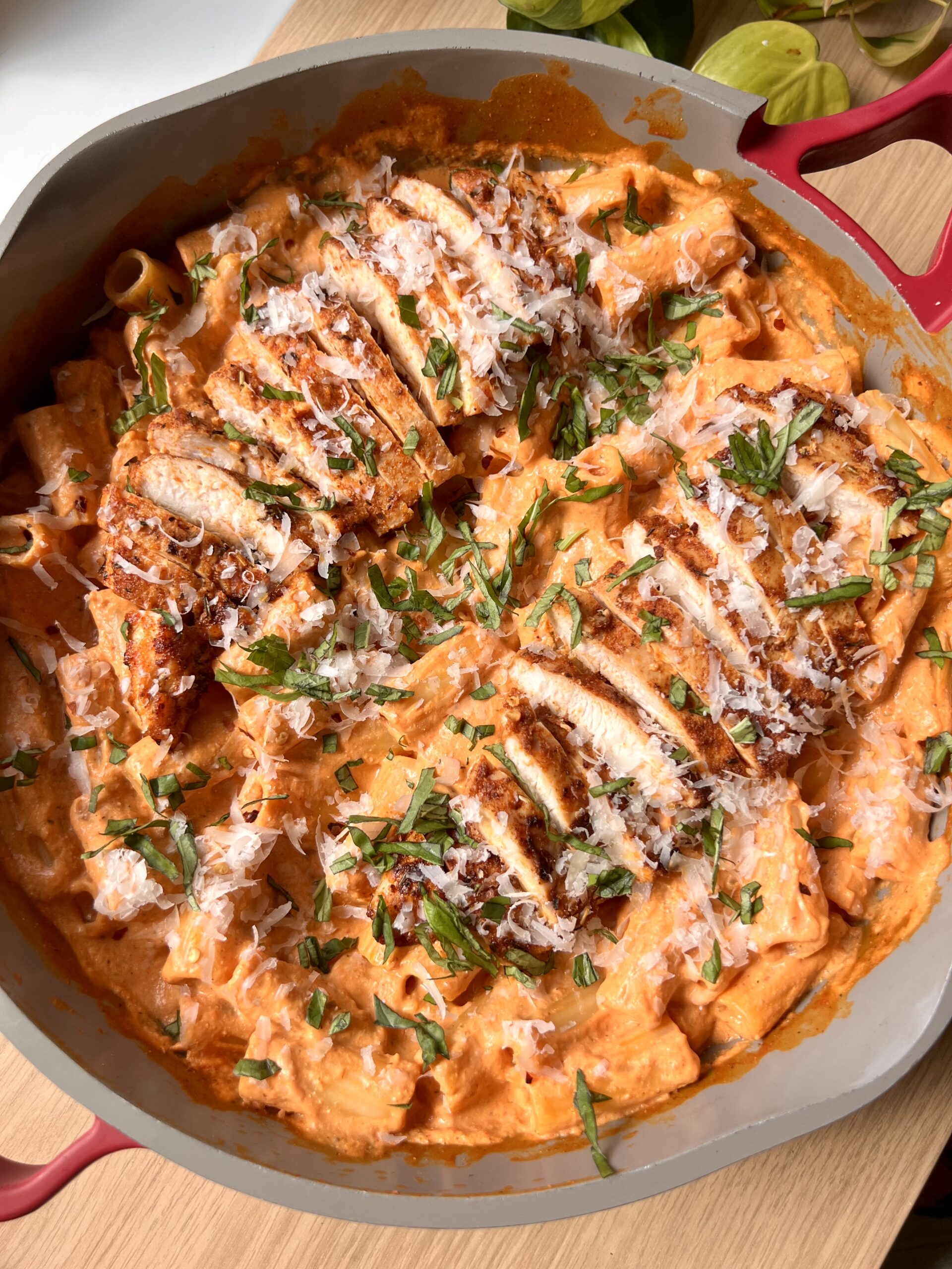 High Protein Red Pepper Pasta